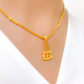 Trendy Delicate Hanging 22k Gold Necklace Set