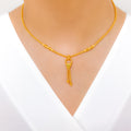 Unique Dainty Heart 22k Gold Necklace Set