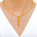 Unique Dainty Heart 22k Gold Necklace Set