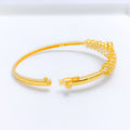 Posh Petal Adorned Bangle 22k Gold  Bracelet