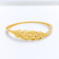 Graceful Marquise Cluster Bangle 22k Gold Bracelet