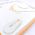 Beautiful Hanging Hearts 22k Gold Necklace Set