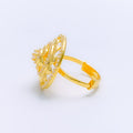 Magnificent Dual Finish Statement 22k Gold Ring