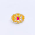 Elevated Marquise CZ 22k Gold Ring