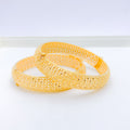 Classy Openable 22k Gold Bangle Pair