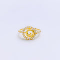 Dainty Lightweight Spiral 22k Gold Ring