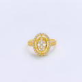 Classy Oval CZ 22k Gold Ring