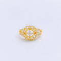 Ornate Delightful CZ 22k Gold Ring