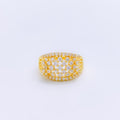Classic CZ Cluster 22k Gold Ring