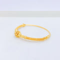 Accented Oval Bangle 22k Gold Bracelet