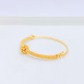 Fancy Shimmering Bangle 22k Gold Bracelet