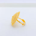 Elevated Beaded Adjustable 22k Gold Ring
