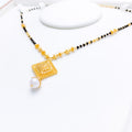 Sophisticated Geometric Hanging 22k Gold Mangalsutra