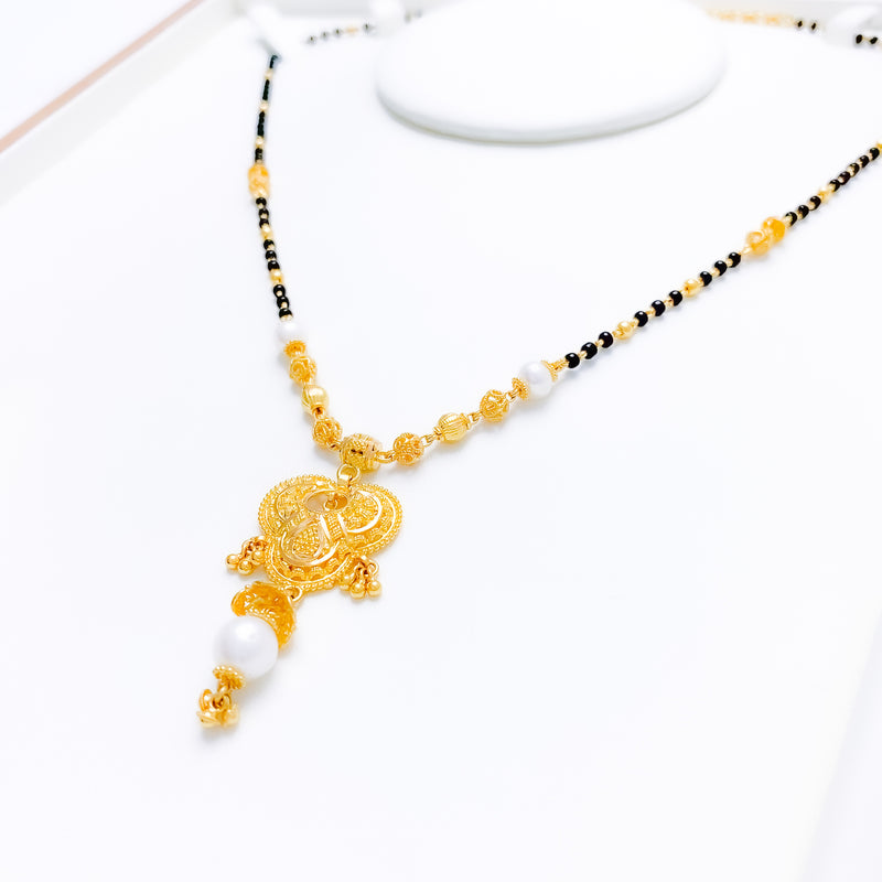 Classy Clover Tassel 22k Gold Mangalsutra