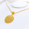 Exclusive Oval Dome 22k Gold Pendant