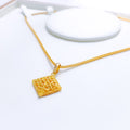 Stylish Square 22k Gold Pendant