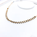 Graceful Black Beaded 22k Gold Chain