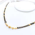 Decorative Black Beaded 22k Gold Necklace