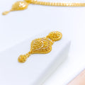 Noble Heart Accented Necklace 22k Gold Set
