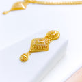 Graceful Geometric 22k Gold Necklace Set