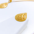 Radiant Pear Drop Pendant 22k Gold Set