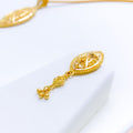 Luxurious Marquise Pendant 22k Gold Set