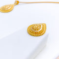 Gorgeous Beaded Teardrop Pendant 22k GoldSet