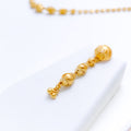 Sophisticated Reflective 22k Gold Necklace Set