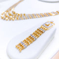 Lavish CZ Accented 22k Gold Set