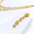 Chic Textured Bead 22k Gold Necklace Set