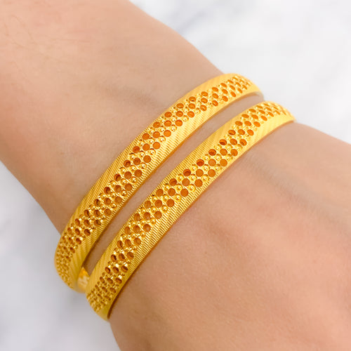 Rounded Wave Bangles