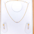 Shimmering Three-Tone 22k Gold Necklace Set