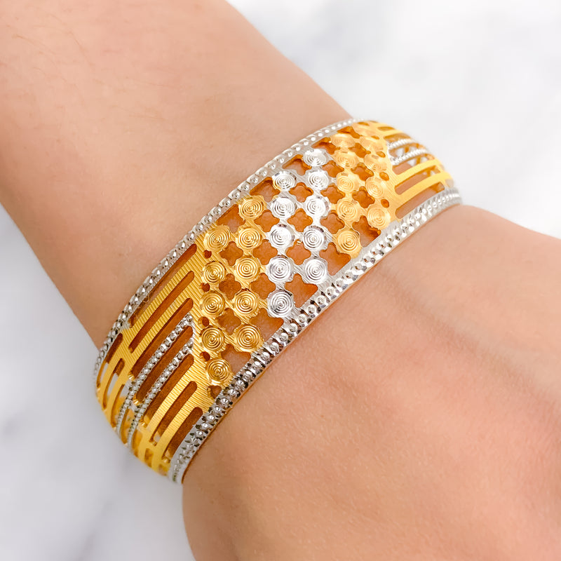 Sophisticated Two-tone Bangle