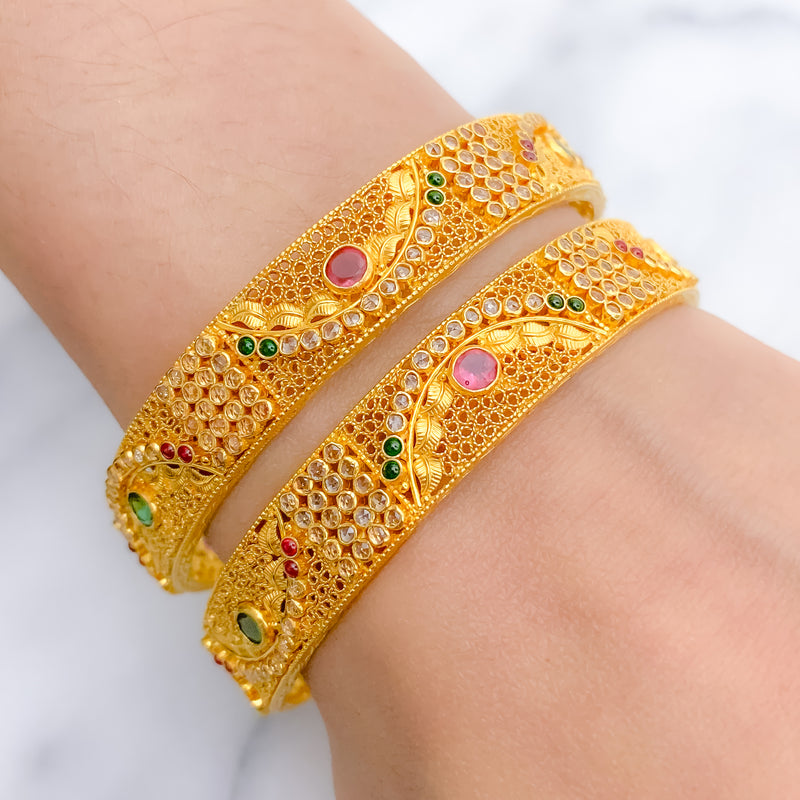 Exclusive Antique Bangles With Gemstone