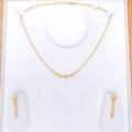 Charming Symmetrical 22k Gold Necklace Set