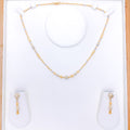 Glistening Trendy 22k Gold Necklace Set