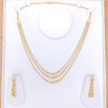 Gorgeous Bright Three-Lara 22k Gold Necklace Set