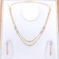 Graceful Sand Finish 22k Gold Necklace Set