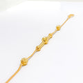 Trendy Barrel Accented 22k Gold Bracelet