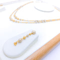 Graceful Sand Finish 22k Gold Necklace Set