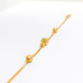 Vibrant Circle Orb 22k Gold Bracelet