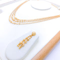 Posh Hanging 22k Gold Necklace Set