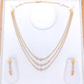 Fancy Adorned 22k Gold Necklace Set