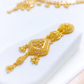 Sparkling Bead Adorned 22k Gold Necklace Set