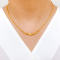 Charming Symmetrical 22k Gold Necklace Set