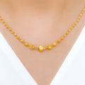 Charming Symmetrical 22k Gold Necklace Set