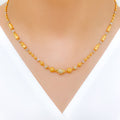 Ritzy Two-Tone 22k Gold Necklace Set