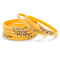 Vibrant Dressy Meenakari 22k Gold Bangles