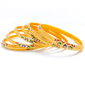 Vibrant Dressy Meenakari 22k Gold Bangles