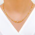 Glistening Two-Tone 22k Gold Necklace Set
